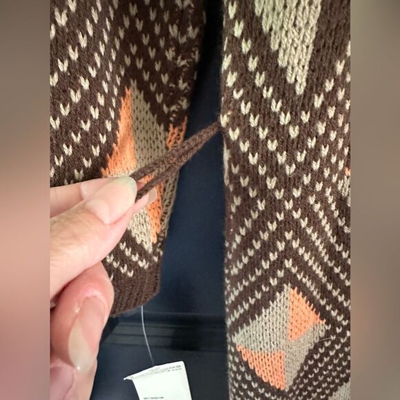 NWT Notations brown and tan knitted sweater dress mod retro look Size Small - Picture 4 of 4